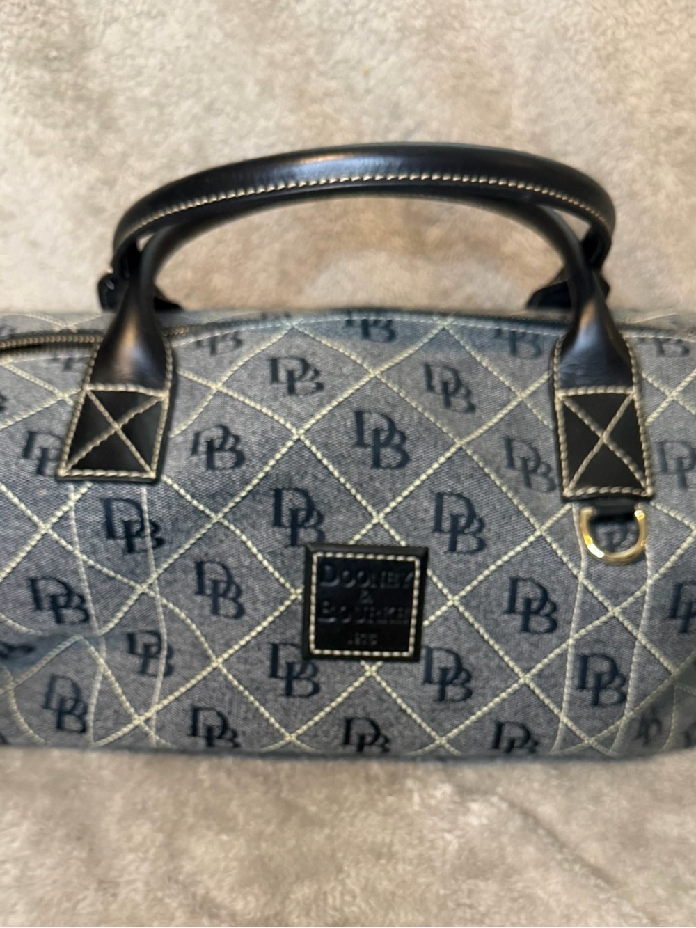 Vintage Dooney & Bourke Signature DB 1975 Small Duffle/Satchel